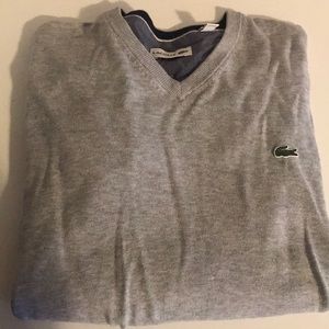 Men’s long sleeve grey Lacoste sweater